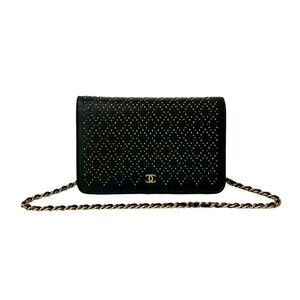 CHANEL Authentic Black Leather Wallet